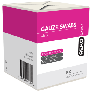 Non-Sterile White Gauze Swab 7.5 x 7.5cm (8PLY) Pack/100