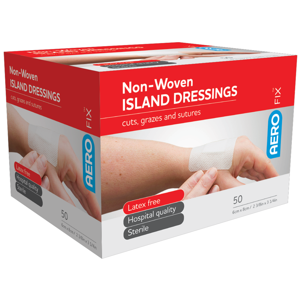 Non-Woven Island Dressing 6 x 8cm Box/50